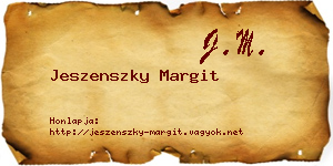 Jeszenszky Margit névjegykártya