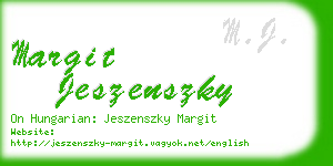 margit jeszenszky business card